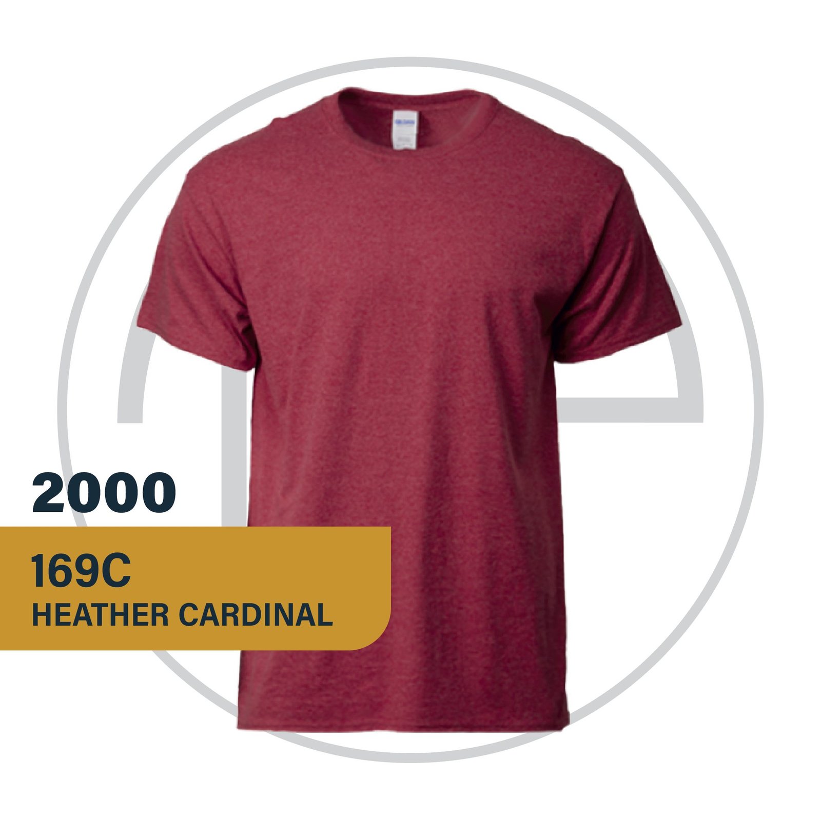 Gildan Ultra Cotton 169C Heather Carinal