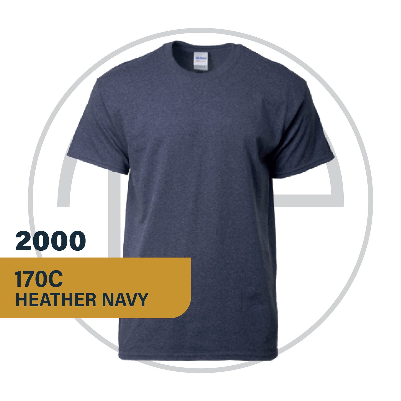 Gildan Ultra Cotton 170C Heather Navy