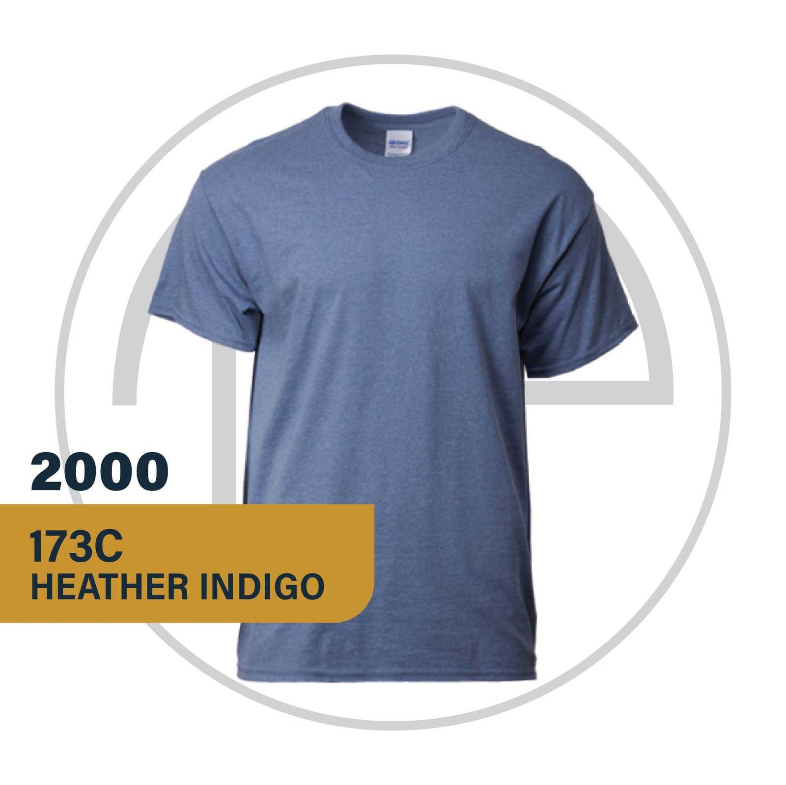 Gildan Ultra Cotton 173C Heather Indigo