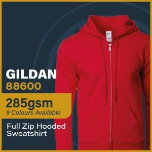 Gildan 88600 Full Zip Hooded Sweatshirt customproject.my