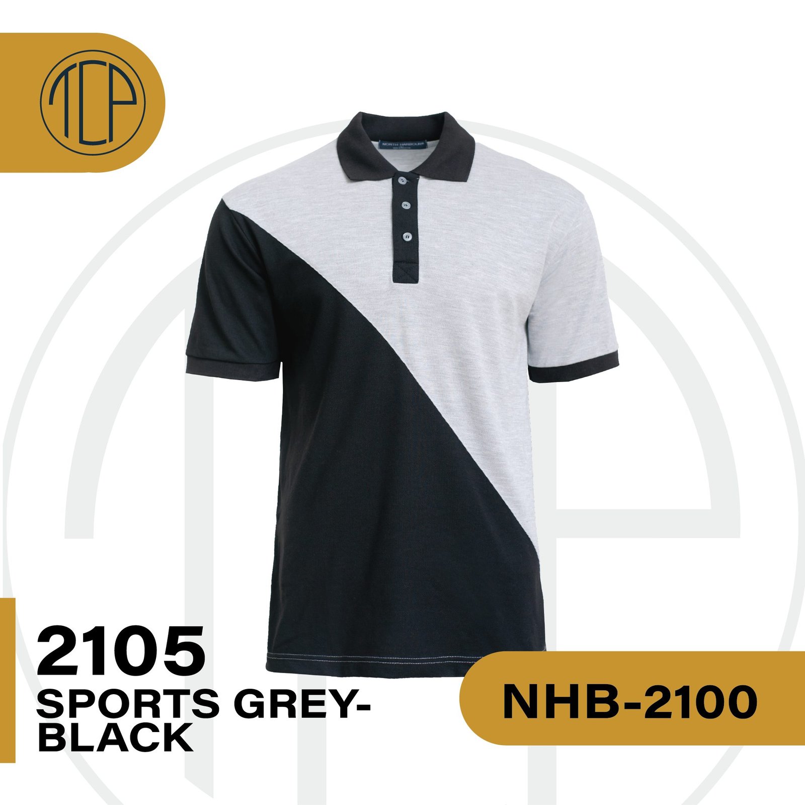 North Harbour NHB2100 Georgia Polo Black customproject.my