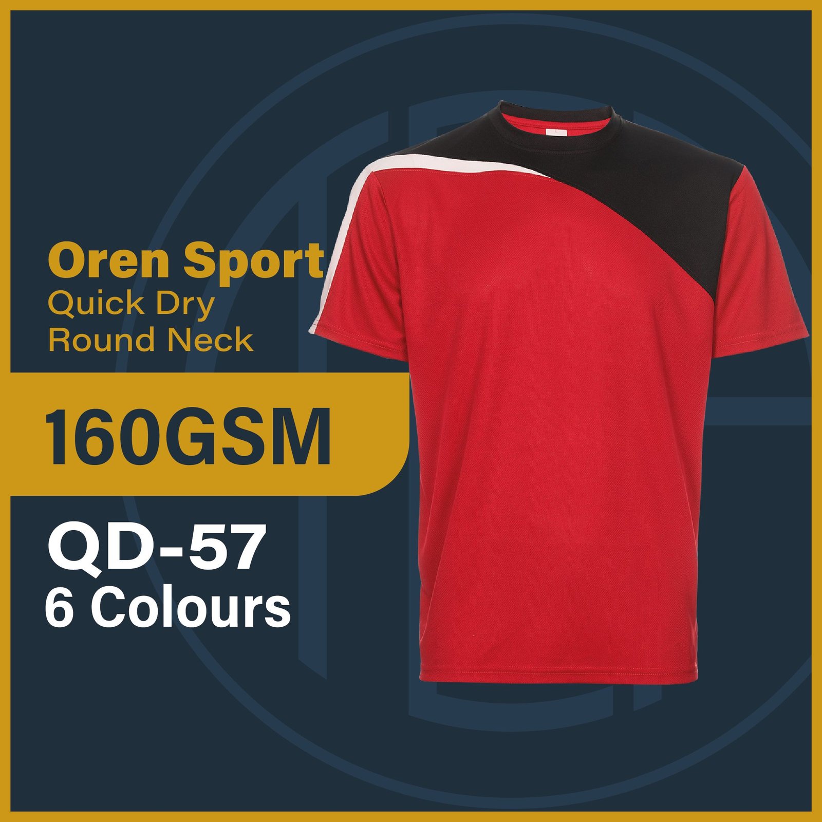 Oren Sport Quick Dry Round Neck QD57 customproject.my